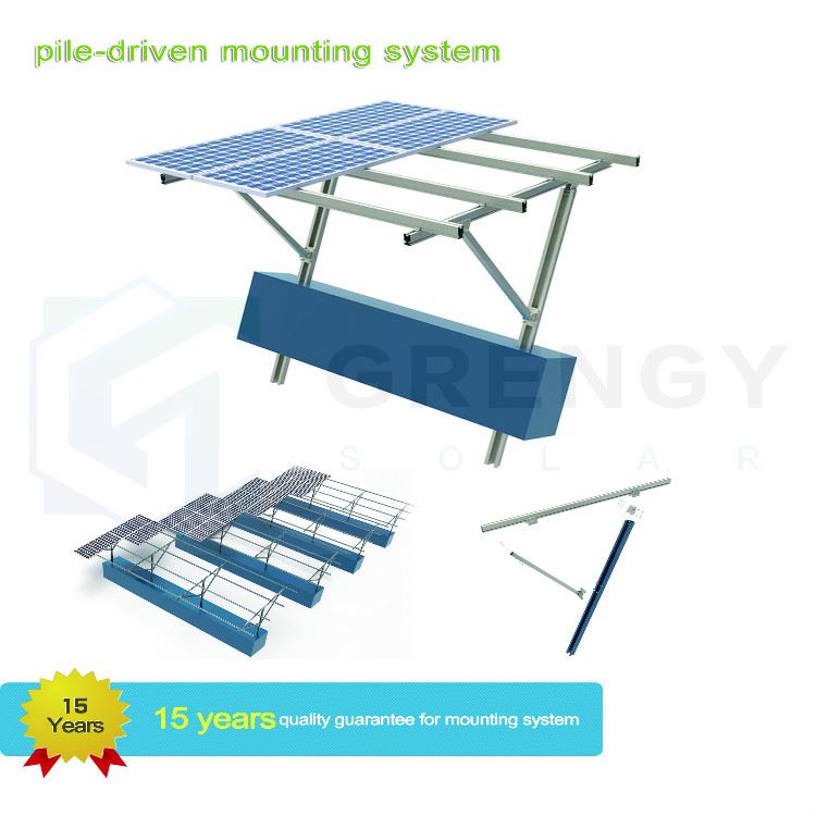 piling solar brackets with single pole