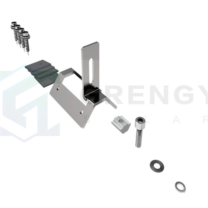 Trapezoidal metal roof solar clamps
