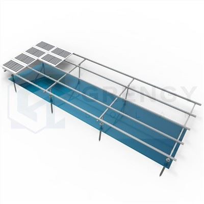 Aluminiowa konstrukcja do montażu na ziemi solarnej