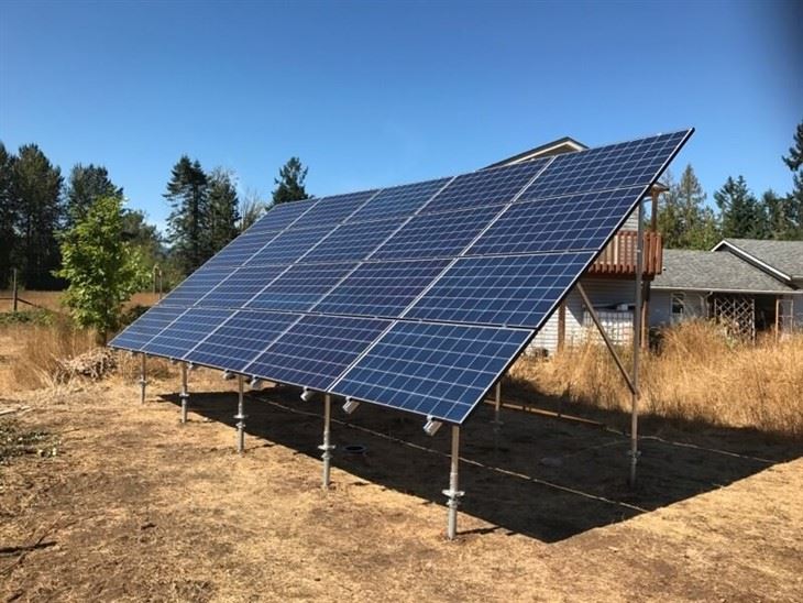 HDG Steel Ground Solar Brackets With Screw Piles
