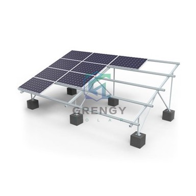 System montażu słonecznego na fundamencie betonowym