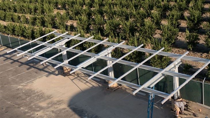 T Type Steel Carport Mounts For Solar Panel